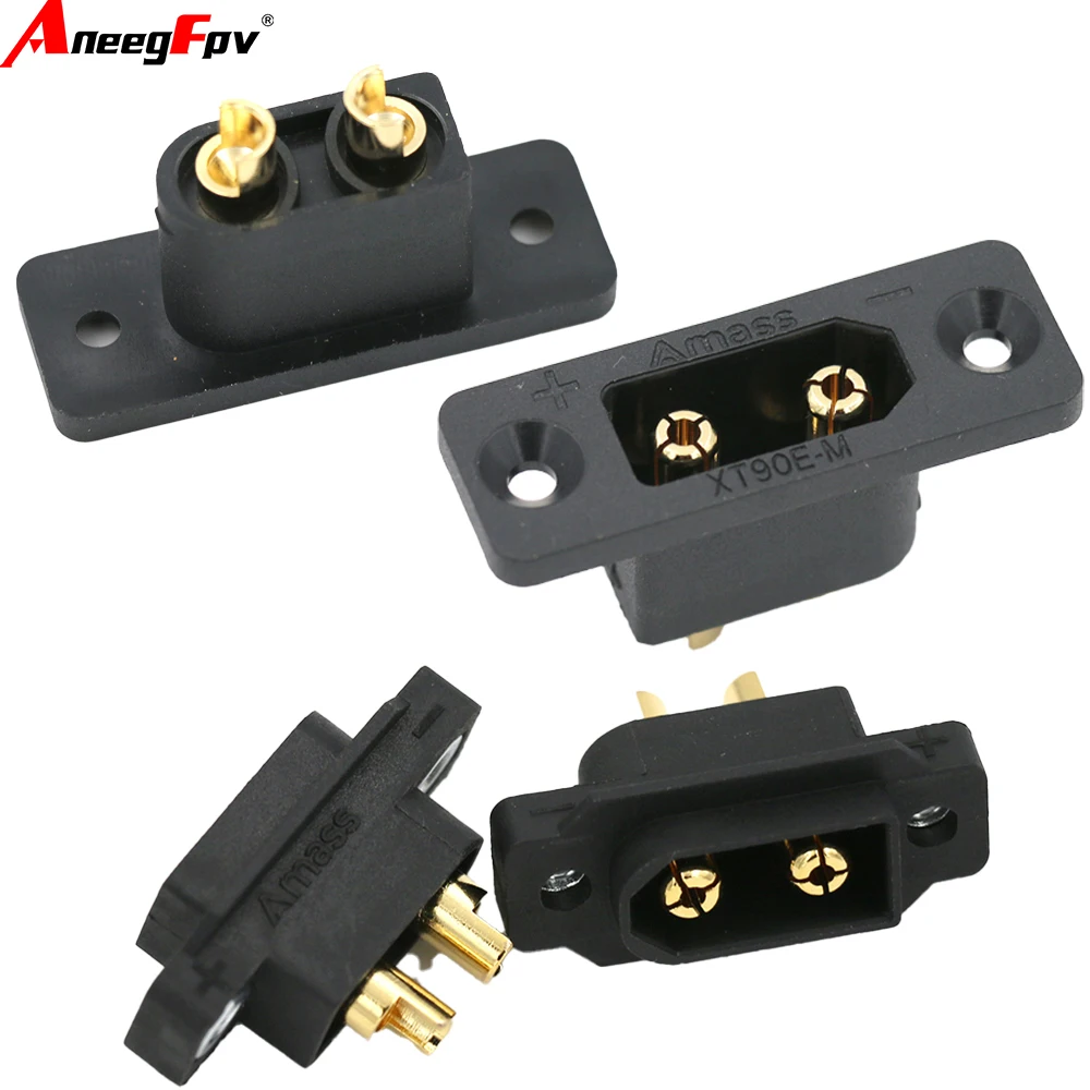 1/2/5/10 pièces AMASS noir XT90E-M connecteur de batterie mâle plaqué or pour avion RC Drone bricolage pièces de connexion