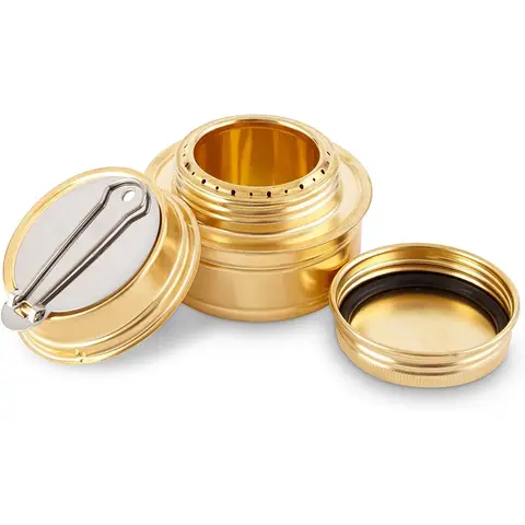 Alcohol Burner - Brass Alcohol Burner - Efficient Spirit Burner Cooktop with Flame Regulator | Camp Stove with Fuel Storage