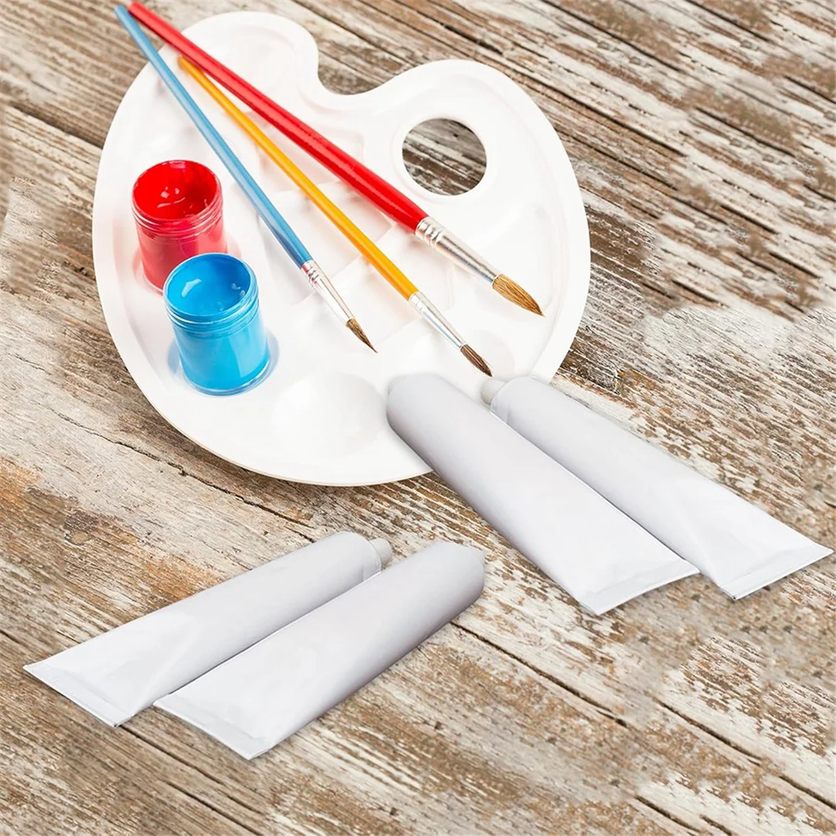 A03R 10 Pcs Empty Aluminum Paint Tubes, 60 Ml Paint Tubes for Storing Paint Acrylic, Watercolors, Gouaches, Oils