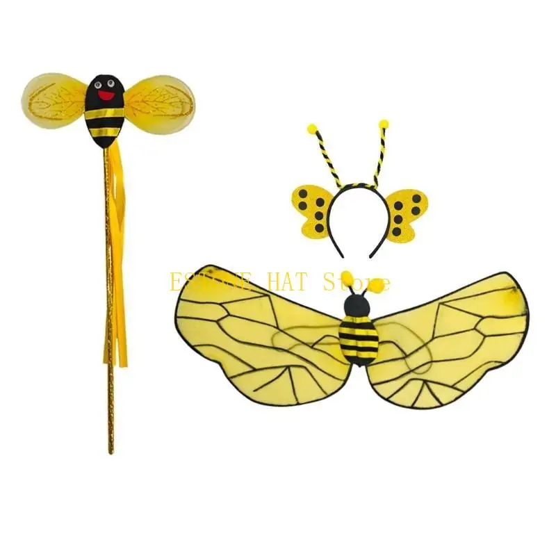 49MF ผู้ใหญ่ Honeybee เครื่องแต่งกายสำหรับหญิงสาว 3 ชิ้น Bees