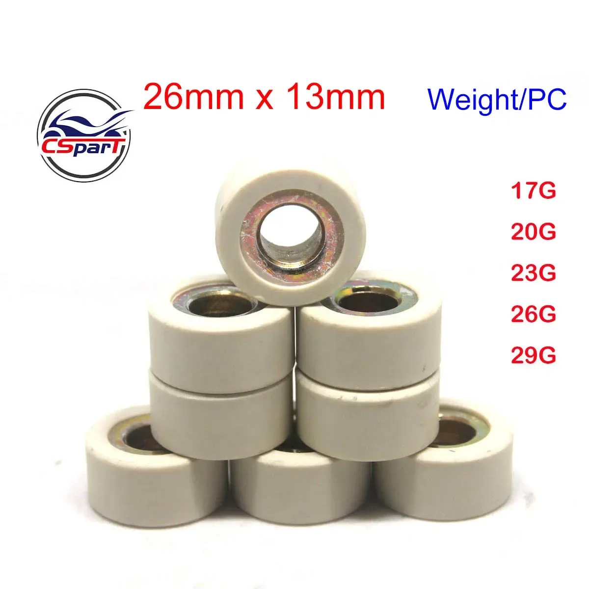 26x13 Variator Roller Weight Slider 17G 20G 23G 26G 29G For Suzuki 400 400CC Burgman Skywave  AN400 BENELLI MALAGUTI