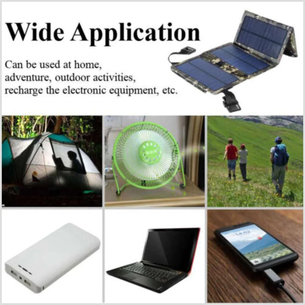 Portable USB Foldable Solar Panel, Folding Solar Panels For Travel, Mobile Phone Charging Bank, Flashlight, Fan, Mobile Phone Ba image 6
