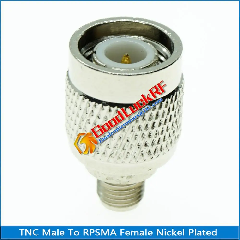 1X Stuks Rp Sma Naar Tnc Connector Socket Rp Sma Vrouwelijke Naar Tnc Stekker Rp Sma-Tnc Nikkel vergulde Straight Coaxiale Rf Adapters