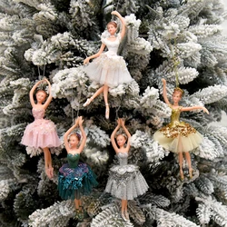 Girl Ballet Ornament Hanging Christmas Tree Angel Dolls Plush Pendant Dancer Ornaments Pendants Decor Swan Lake Elf Small Tags
