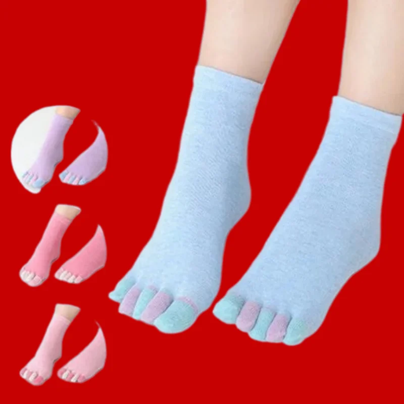 

5/10 Pairs Breathable Split-Toe Shallow Women's Socks Summer Thin Cotton High Quality Five Fingers New Women's Socks Short Socks