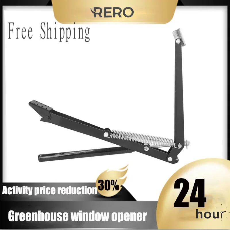 RERO Upgraded Version Black Automatic Greenhouse Window Opener New Style Ventilate Temperature-Sensitive Greenhouse Tools