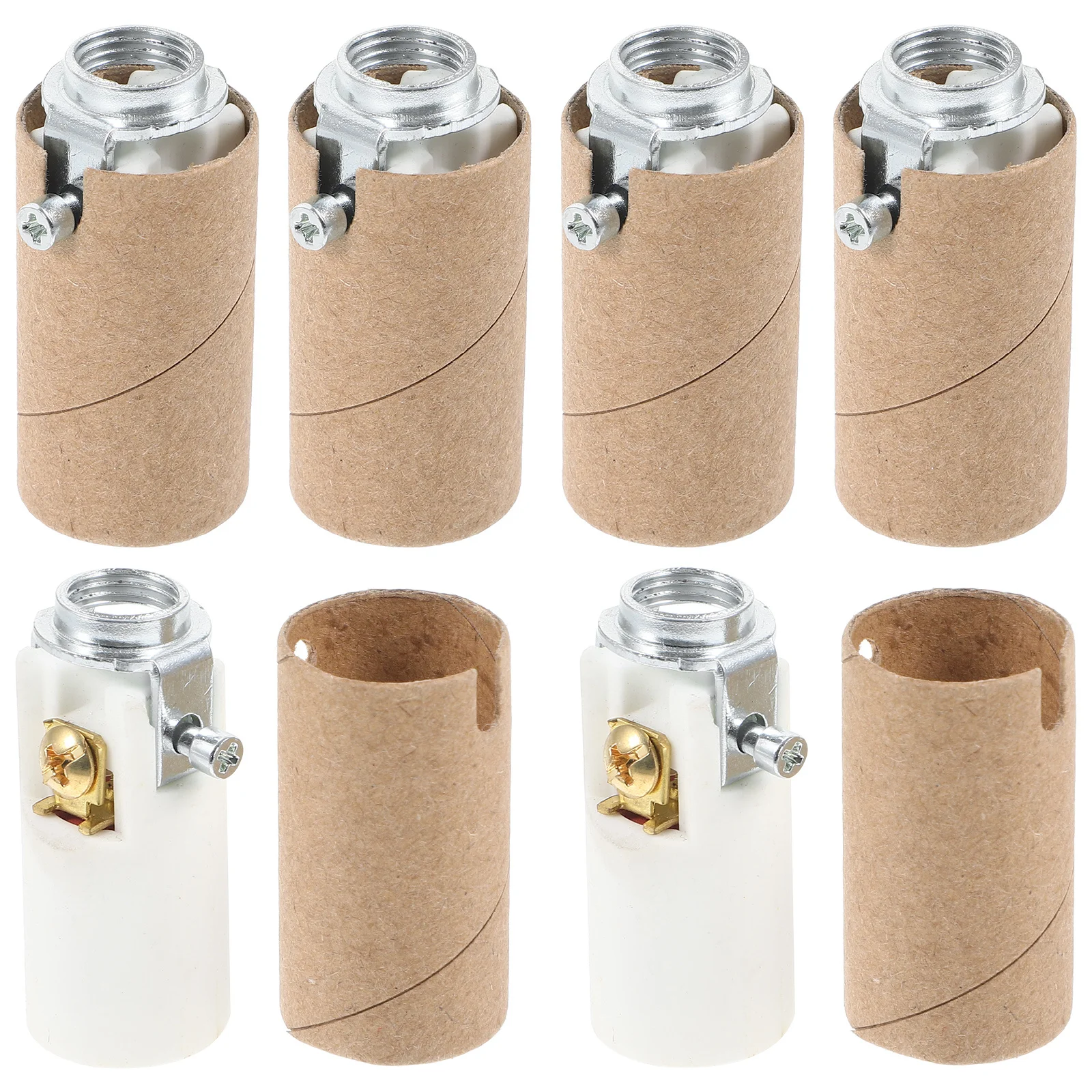 6 قطعة E12 حامل لمبة الشمعدانات قاعدة البناء المتين تصميم ديكور لصنع المصابيح مجموعات استبدال مقبس المصباح #6