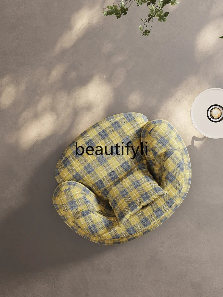 كرسي أريكة فردي فاخر خفيف إيطالي، كرسي ترفيهي بسيط، شرفة منزلية، أريكة غرفة المعيشة