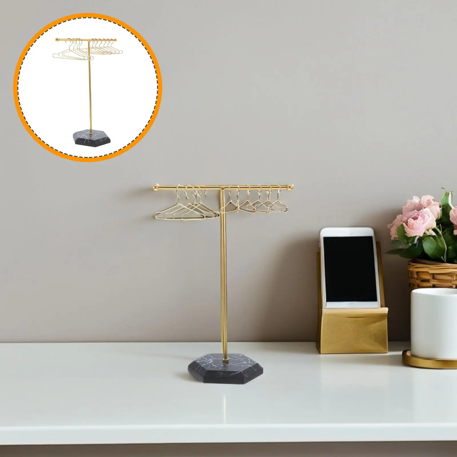 

1 комплект миниатюрных мебельных вешалок для одежды, миниатюрные крючки для кукольного домика, универсальная совместимость, долговечная конструкция, стильный дизайн