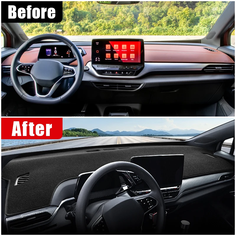 

ABAIWAI For Volkswagen VW ID.4 ID4 2020 2021 2022 2023 2024 Car Dashboard Mat Sun Shade Instrument Desk Non-slip Cover Parts