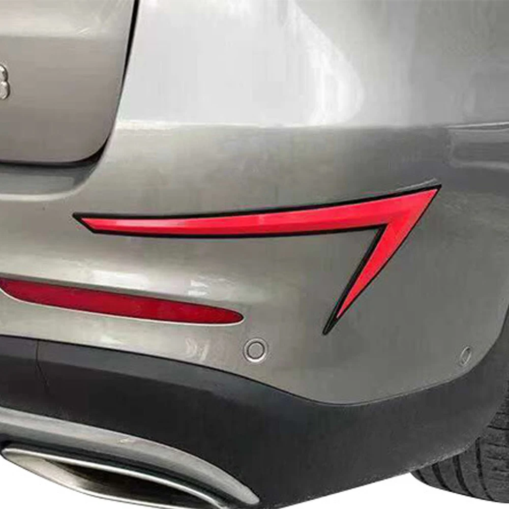 2Pcs Universal Rubber Car Front/Rear Bumper Protector Strip Edge Guard Corner Stickers Decoration Scratch Auto Accessories