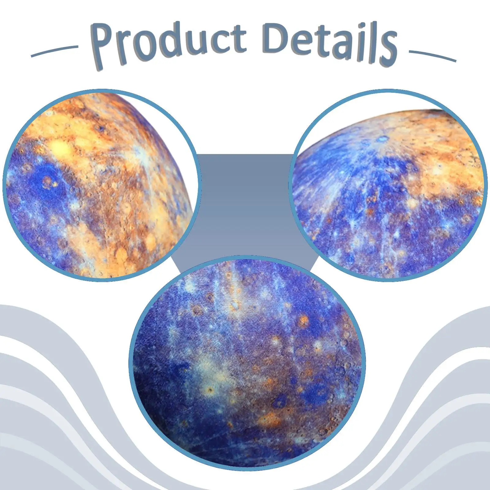 Simulation 3D Stuffed Pillow Plushie Model Solar System Realistic Soft Pillow Stuffed Plush Toy for Teens Kids Decor Bedroom