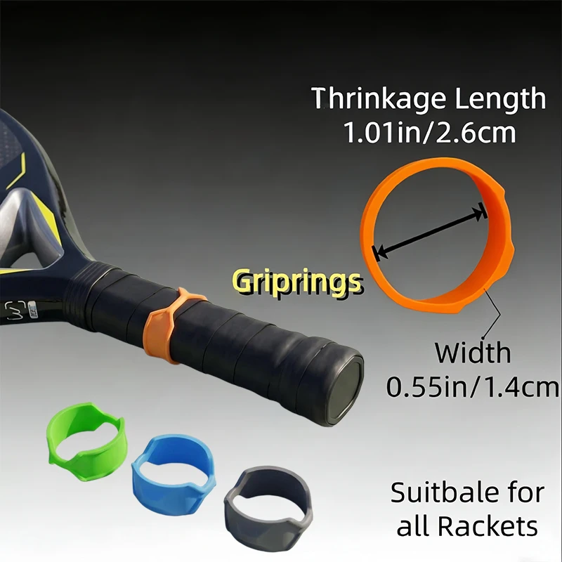 Silicone Padel Grip Ring Anti-Slip Racket Handle Fixing Loop Soft Flexible Padel Accessories Secure Grip 4 Optional Colors