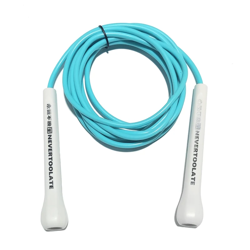 NEVERTOOLATE 10.5ft 3.2 meters strong abs 14cm handle 5mm solid pvc 80A jump skip rope boxing fitness crossfit no logo HIIT