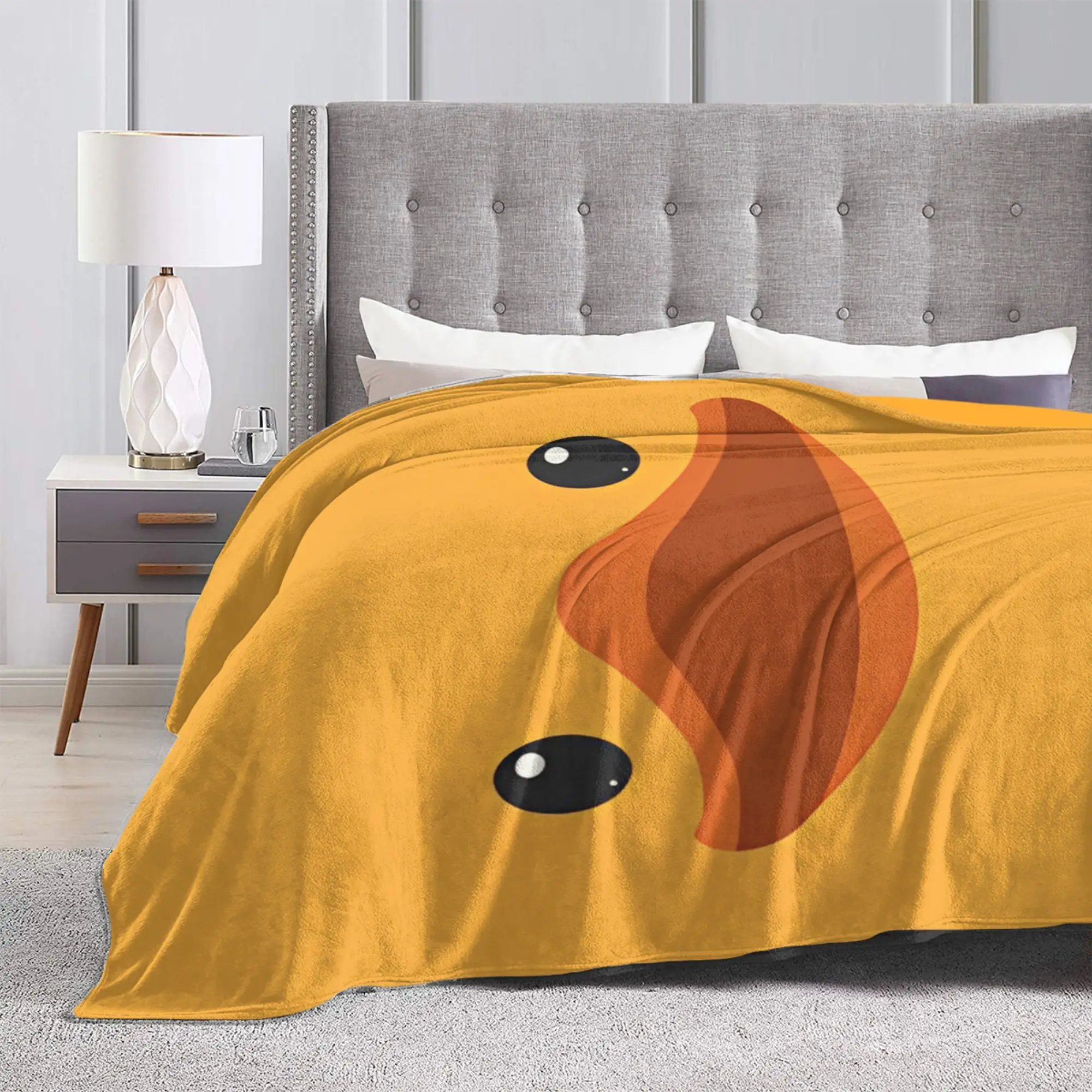 Yellow Duck Knitted Blanket Cute Ducky Plush Throw Blankets Airplane Travel Decoration Soft Warm Bedspread