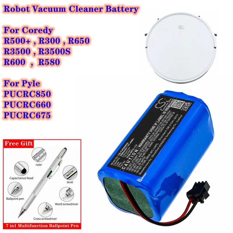 CS Battery 14.4V/2600mAh for Coredy R500+,R300,R650,R3500,R3500S,R600,R580,Py...