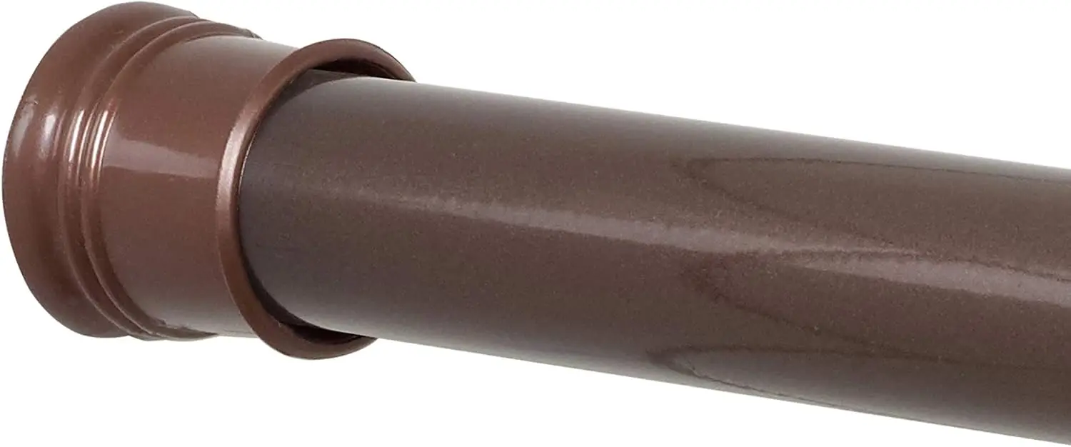 

Раздвижной карниз для душевой занавески, бронзовый, от 44 до 72 дюймов – Премиум-качество, регулируемый стальной карниз для ванной комнаты, простая установка без сверления