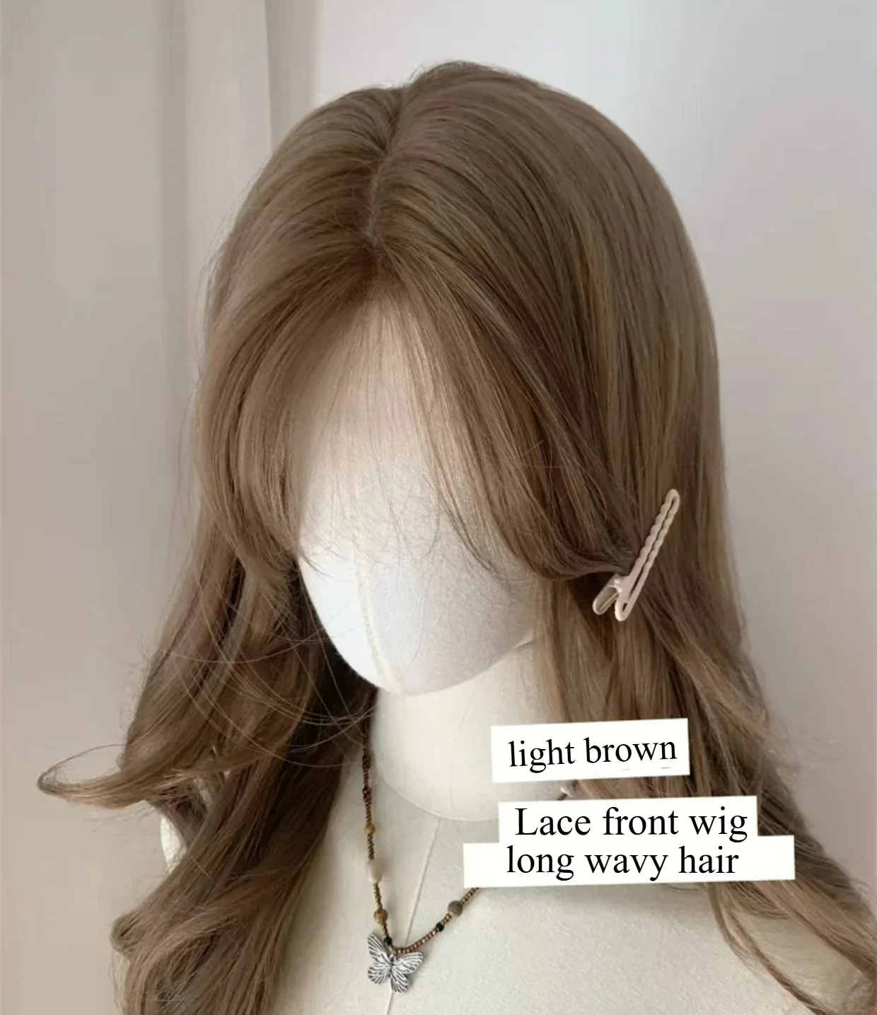 Light Brown Wig for Women Long Wavy Hair Synthetic Wig for Daily Life Cosplay Lolita Heat Resistant Headband Wigs