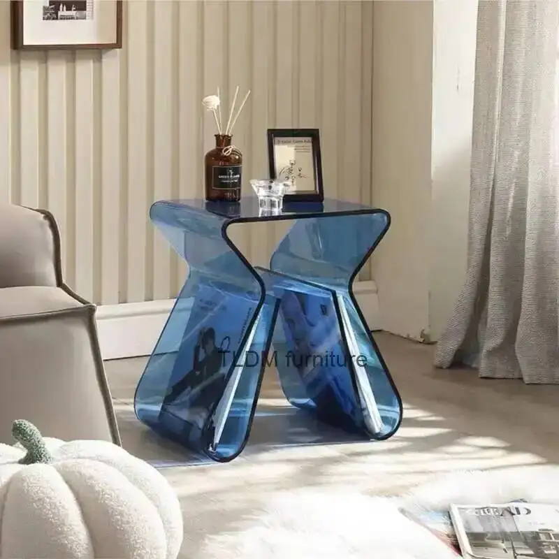 Table Acrylic Family Transparent Sofa Side Creative Coffee Table Corner Creative Design Home Minimalist Bedside Table
