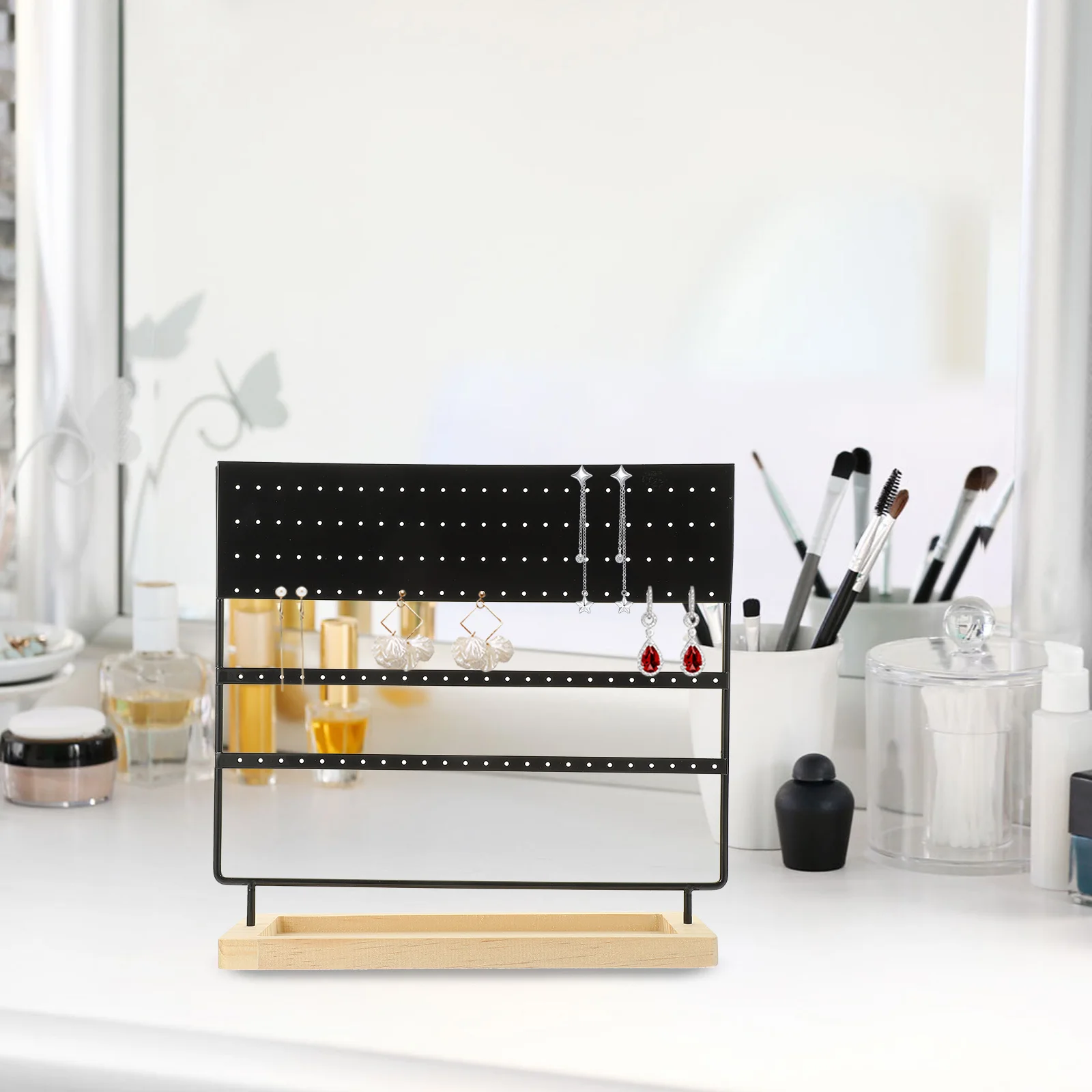 

Jewelry Organizer Stand Multi-Tier Earring Display Rack Tabletop Jewelry Holder Prevent Tangling for Home Office Desktop