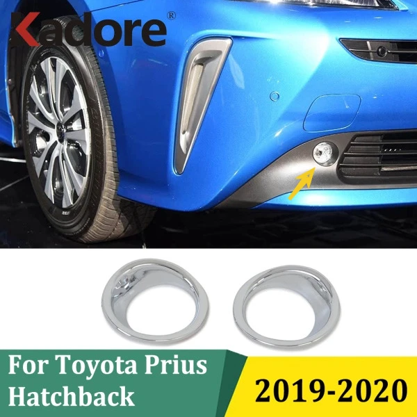 

For Toyota Prius Hatchback 2019 2020 Chrome Front Foglight Cover Trim Fog Lamp Cover Panel Car Exterior Accessories