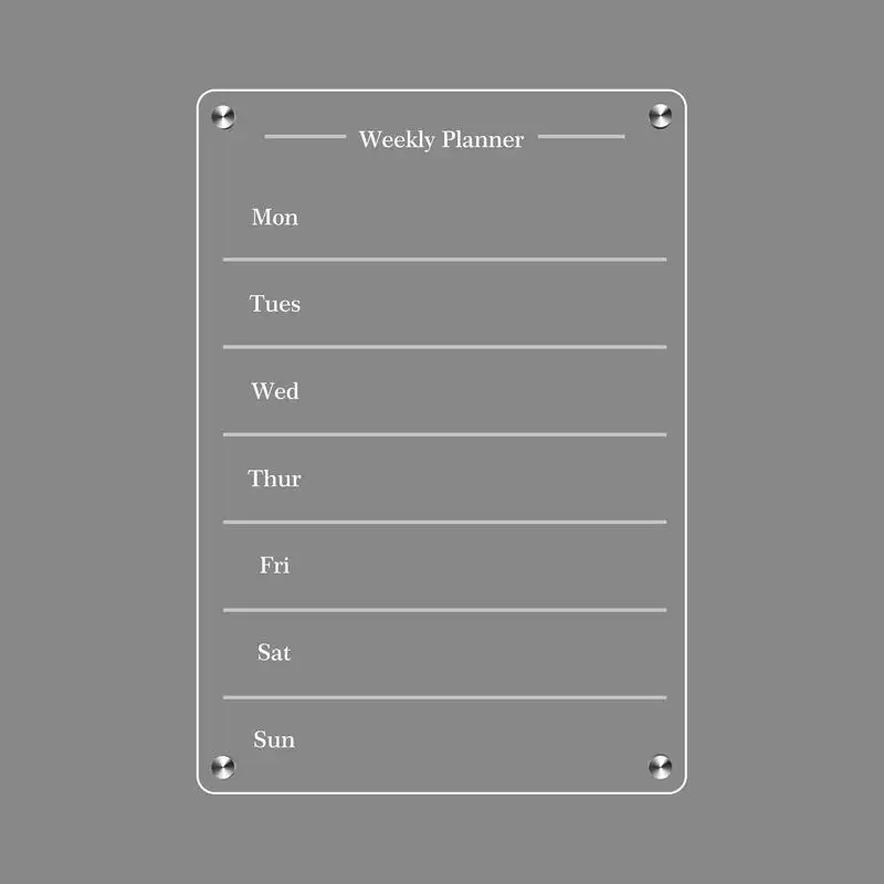 Fridge Magnetic Board Clear Magnetic Fridge Whiteboard Transparent Planning Board Blank Writing Note Sheet For Weekly Schedule