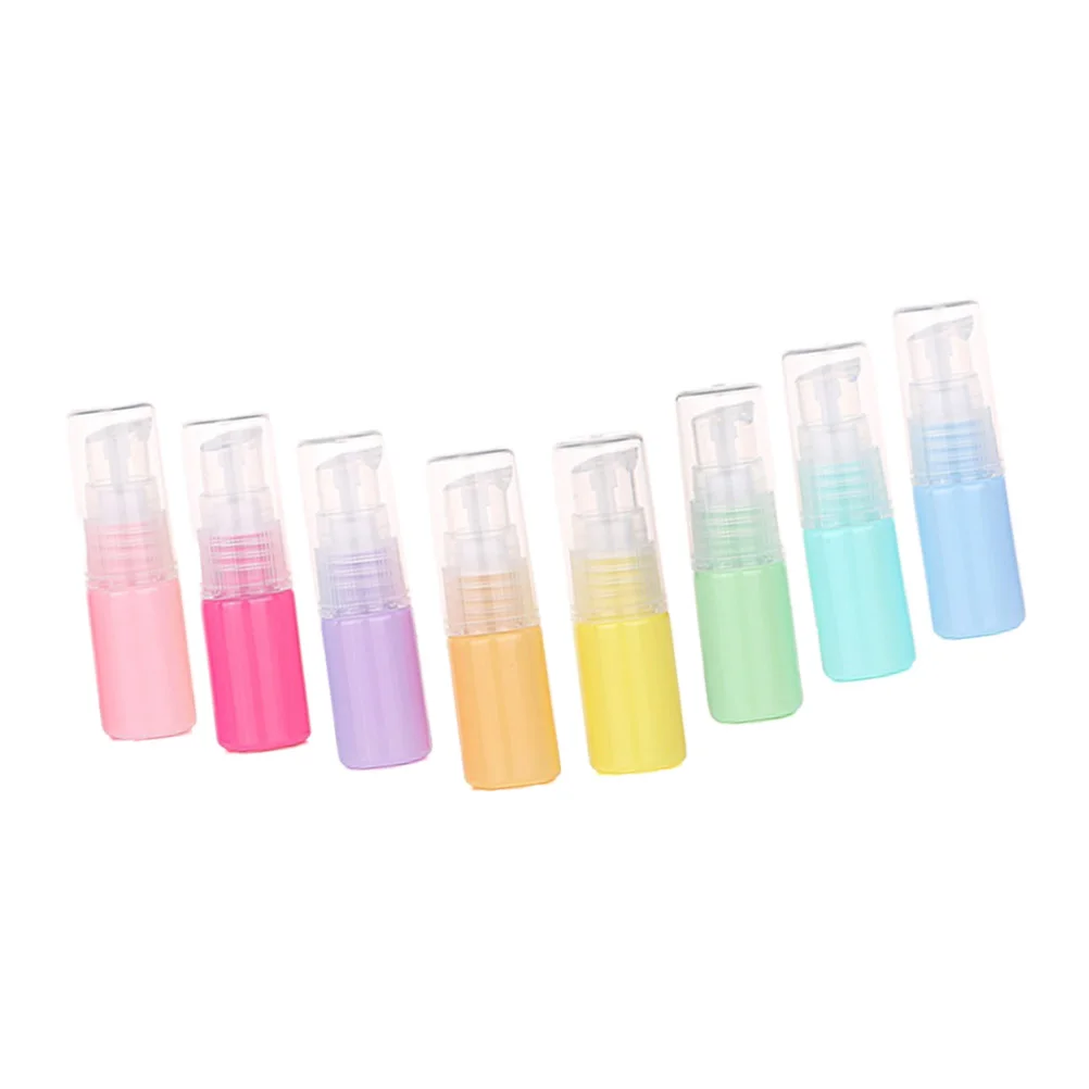 

8 Pcs Emulsion Bottle Shampoo Dispenser Cream Sample Pump Colorful Vials Refillable Subpackaging Travel Size Lightweight Durable