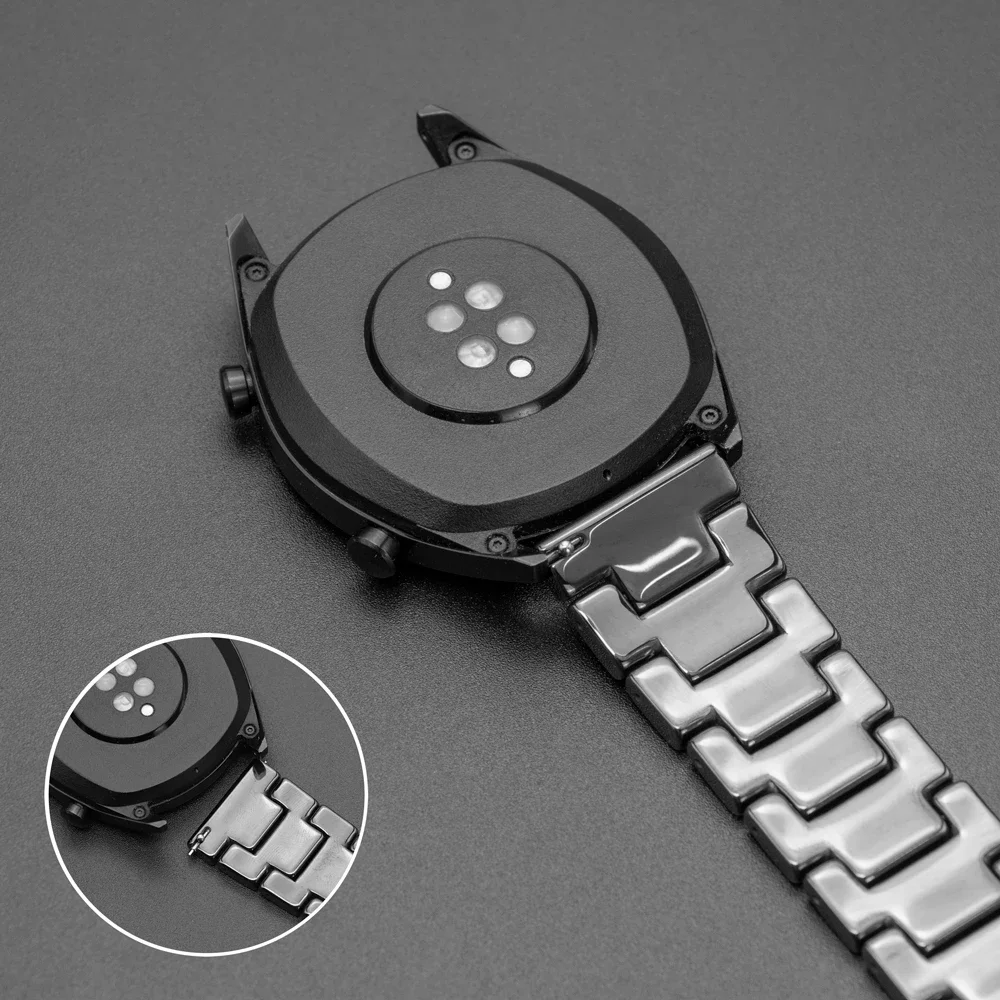 20mm 22mm Steel Ceramic strap For Huawei Watch GT GT2 3 46MM Smart WatchBand Samsung Galaxy 3 4 5 Men women Wristband Bracelet