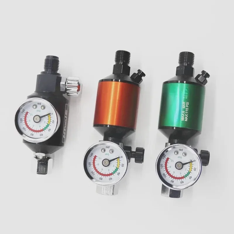 Suntool Spray Gun Regulator And Air Filter Air Regulator Filter Tool Aluminum  Body Spray Gun Pressure Regulator Gauge