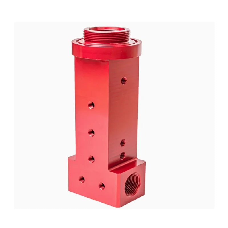 Custom Made High Precision CNC Machined Anodized Aluminum Coolant Manifold for Electric Vehicles