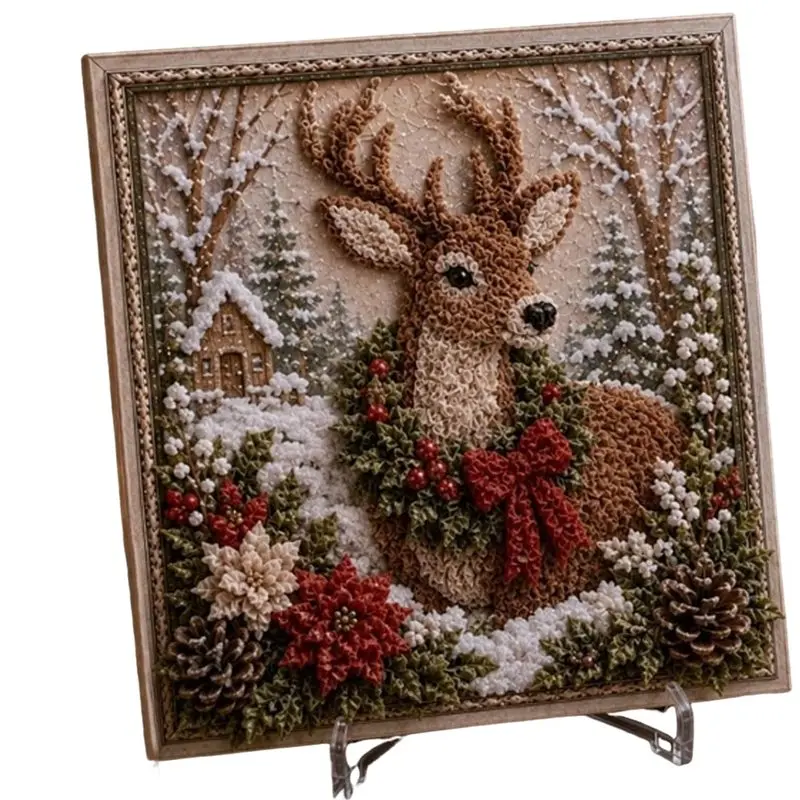 mach-3d-christmas-fabric-poke-art-diy-kit-complete-fabric-tool-set-hand-poking-craft-holiday-gifts