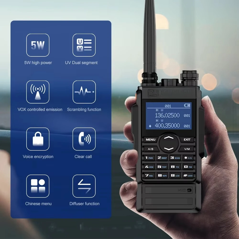 Uhf Vhf CB Radio 2600Mah Battery ZASTONE M7 Walkie Talkie Dual Band Two Way Radio 5w FM Ham 136-174 400-480Mhz