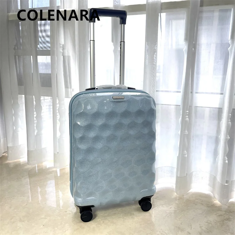 COLENARA Women's Suitcase ABS + PC Boarding Box Large Capacity Trolley Case Ultra-light Password Box 20