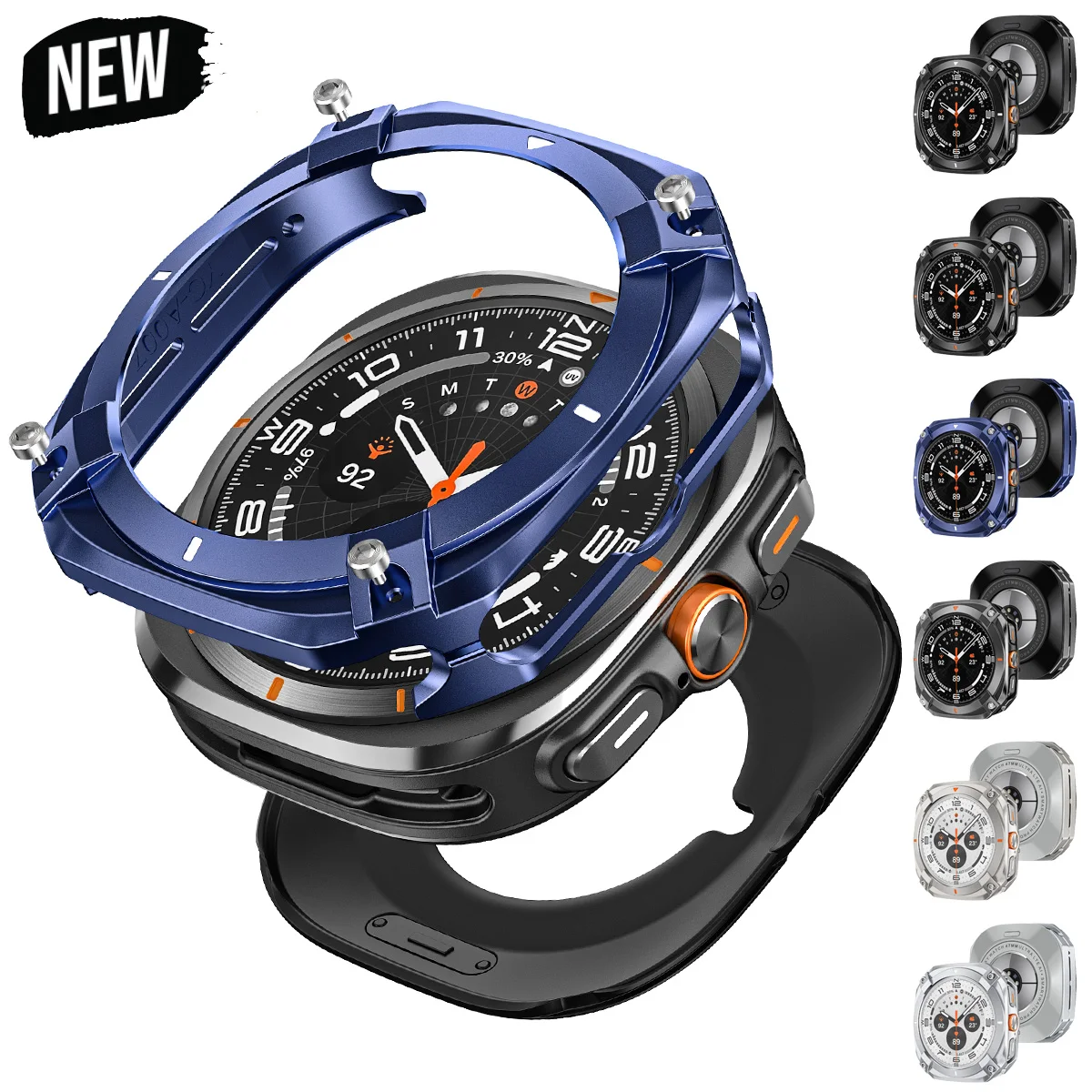 

Роскошный алюминиевый чехол для часов Samsung Galaxy Ultra Watch 47 мм, металлическая защитная пленка для экрана Samsung Galaxy 7 Ultra 47 мм