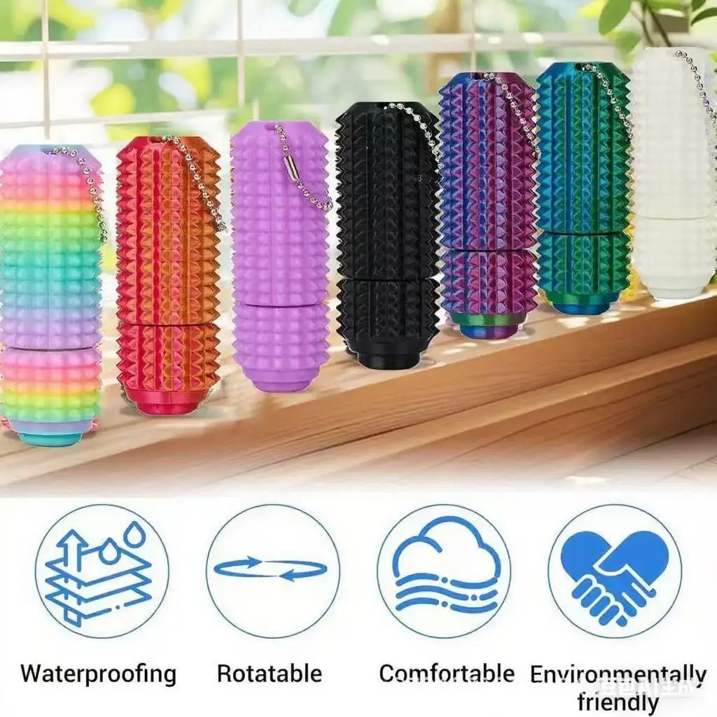 Spiky Fidget Roller Keychain – Sensory Focus Toy for Adults, Novelty Desk Gadget & Fun Gift for Friends