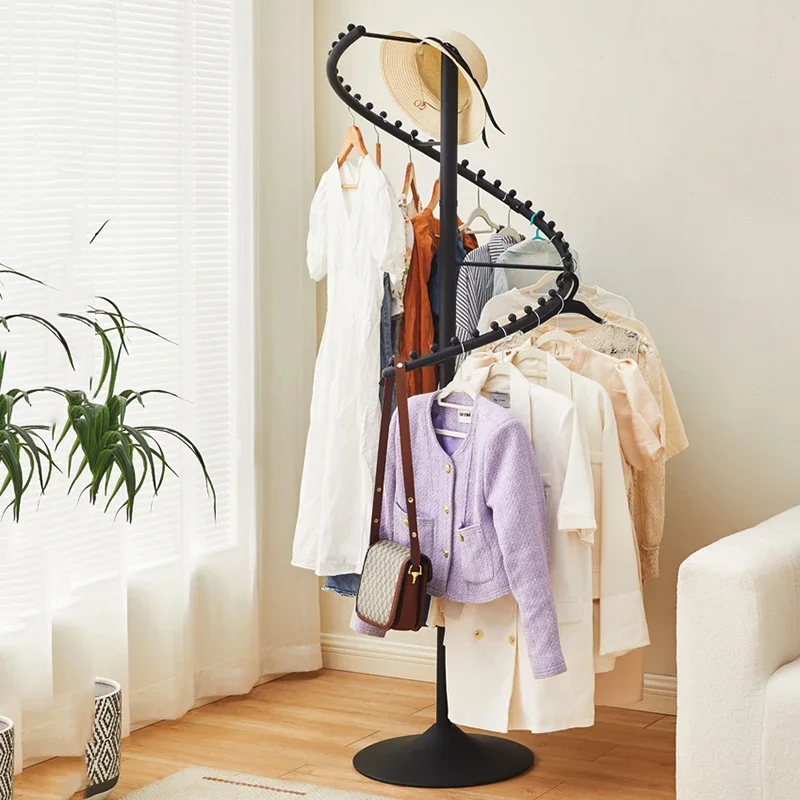 Metal Rail Clothes Hanger Evening Dresses Storage Organizer Entryway Coat Racks Hanger Wall Valet Stand Moveis Modern Furniture image 3