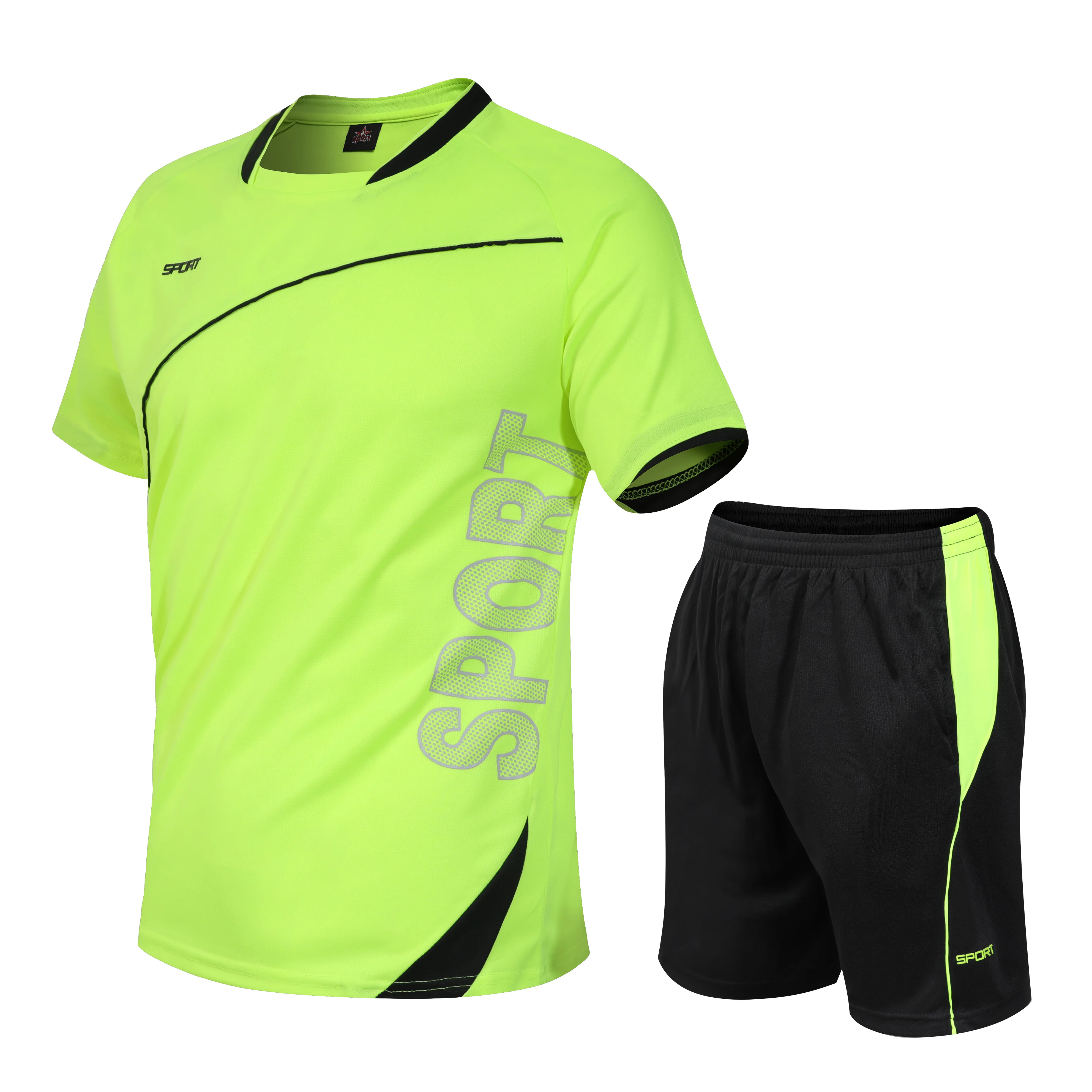 2024Summer men\'s sports set, outdoor fitness running basketball, short sleeved T-shirt and shorts, loose and quick drying