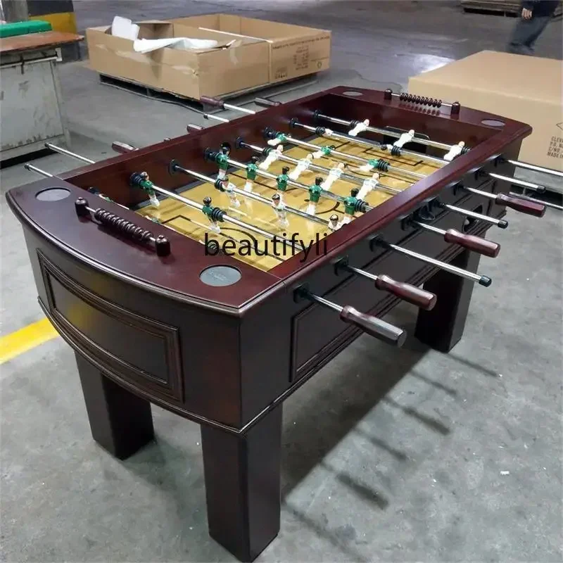ss7486 new style Table Football Table Desktop Foot Travel 8-Pole Adult Luxury Heavy Solid Wood American Classical