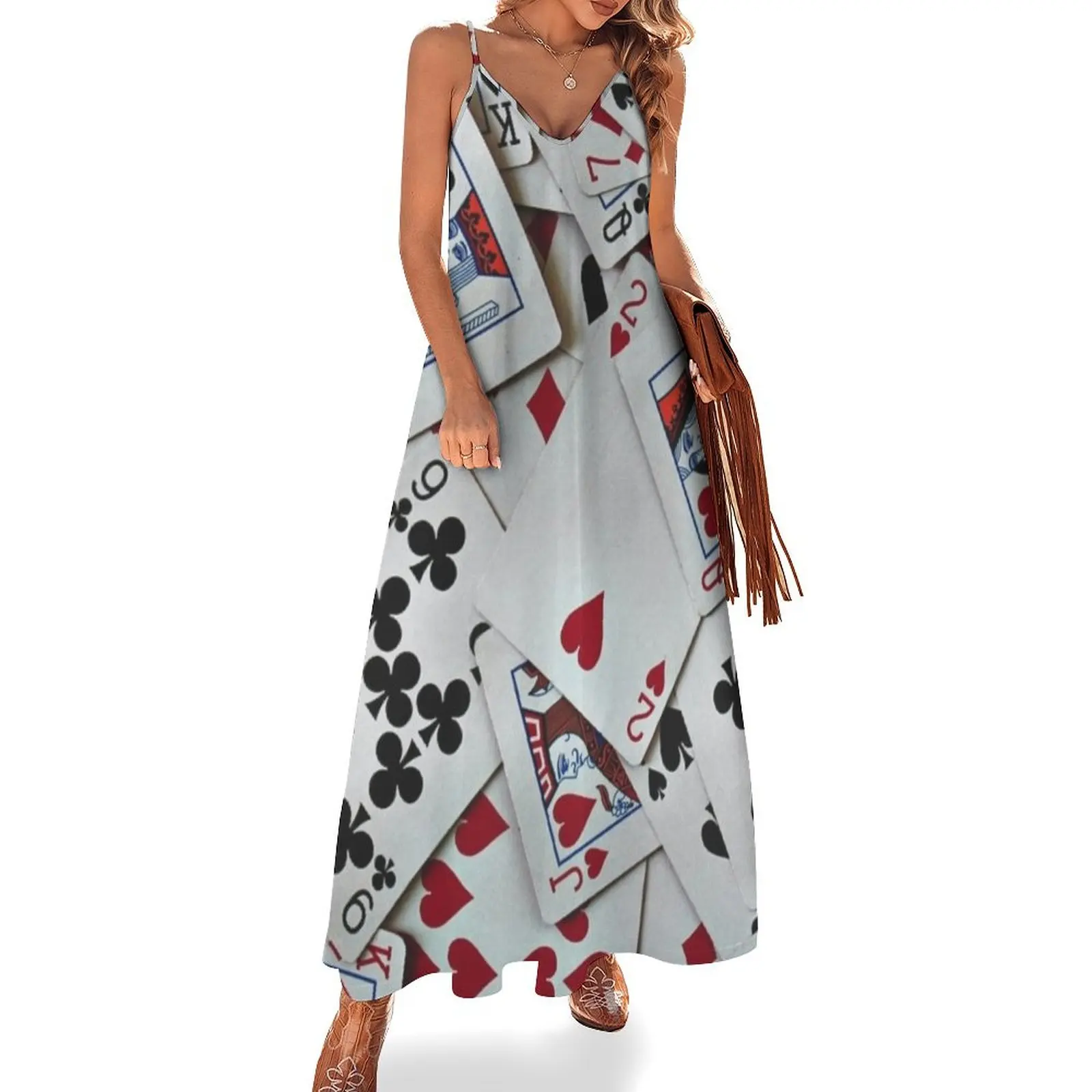 

Playing Cards Poker Games Queen King Sleeveless Long Dress Party dresses for women dresses women summer 2025 Dress
