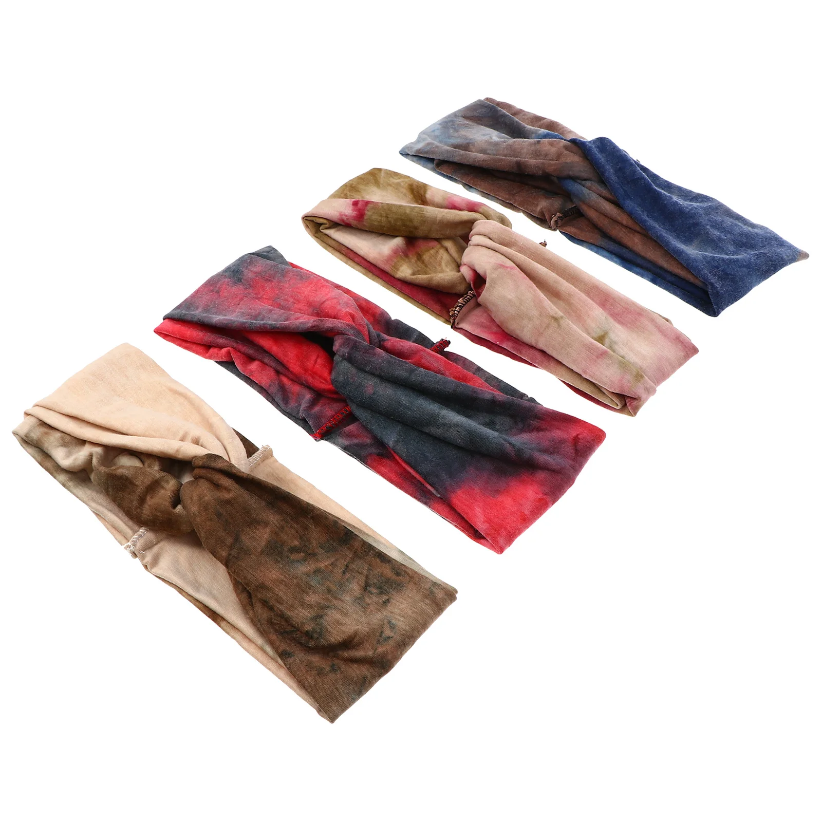 

4Pcs Sports Headband Elastic Yoga Headwrap Moisture Wicking Fitness Hair Band for Women Lightweight Comfortable Knot Design