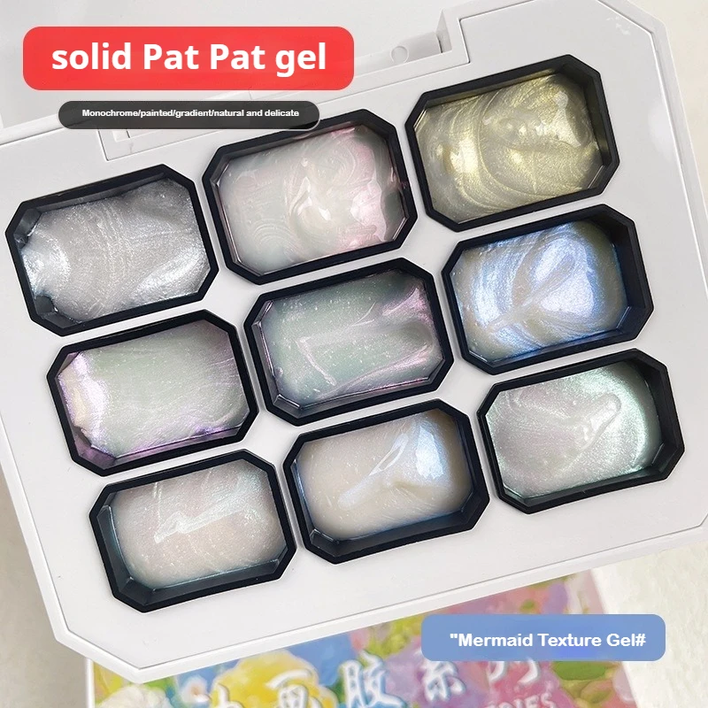 

9 Color Nail Art Patting Gel Shimmering Glitter Nail Polish Pat Painting Gel Varnish Gradient Slap Nail Polish Manicure Art