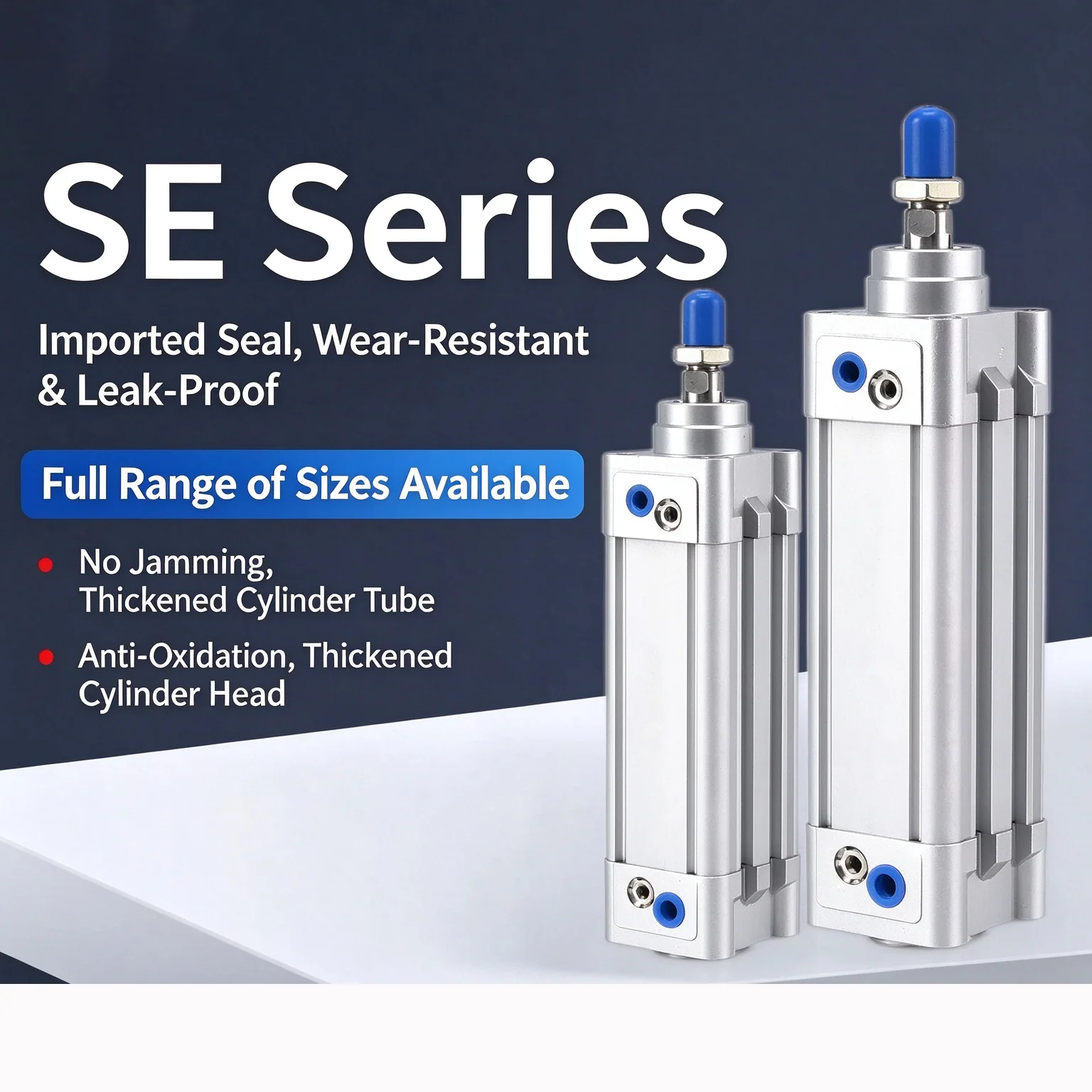 AirTAC SE Series  Standard Air Pneumatic Cylinder 25-1000mm Stroke Double Acting Piston Actuator 32/40/50/63/80/100/125mm Bore