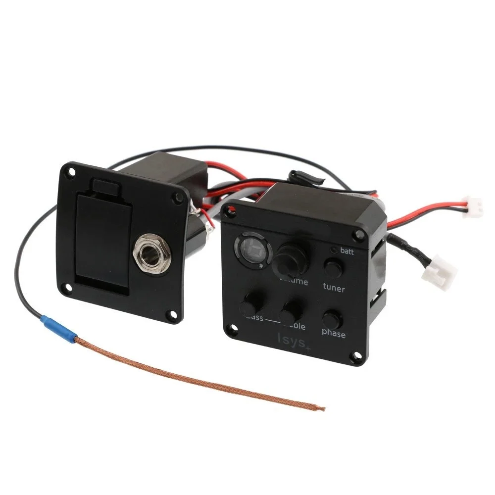 Acoustic Guitar Pickups ISYS Plus Onboard Preamp Piezo Pickup 2-Bands EQ Tuner