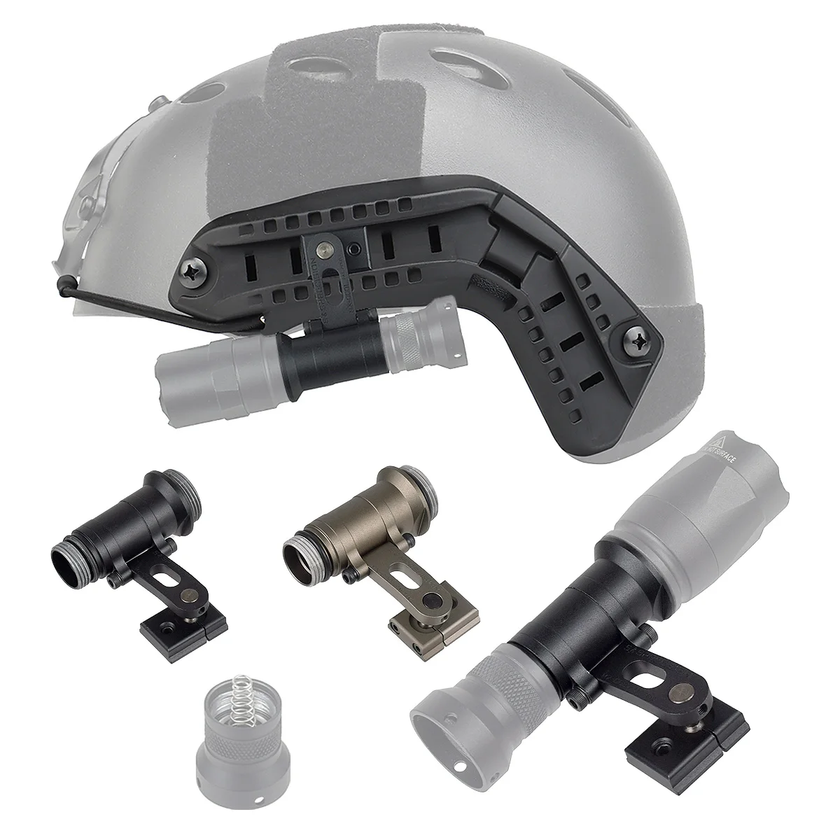SureFire M300 M300B M300C M300V Light Series ARC Helmet Mount MICH2000 Fast Helmet Side Guide Rail For Helmet Flashlight Mount