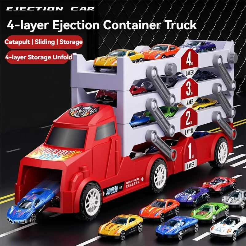 

Kids Truck Deformation Transporter Car Toys Models Cars Educational Model Folding Track Toys for Boys Girls Birthday Xmas Gifts