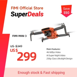 FIMI MINI 3 new Camera Drone 249g 4K 60fps AI Super Night Video 9KM flight distance 1/2-inch 48MP Sensor mini pro drone