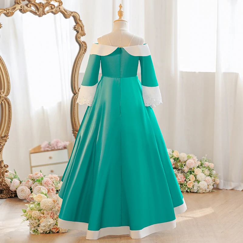Kids Girls Rosalina Same Elegant Party Dresses Birthday Gift Summer Outfit Princess Peach Cosplay Costume for Halloween Carnival