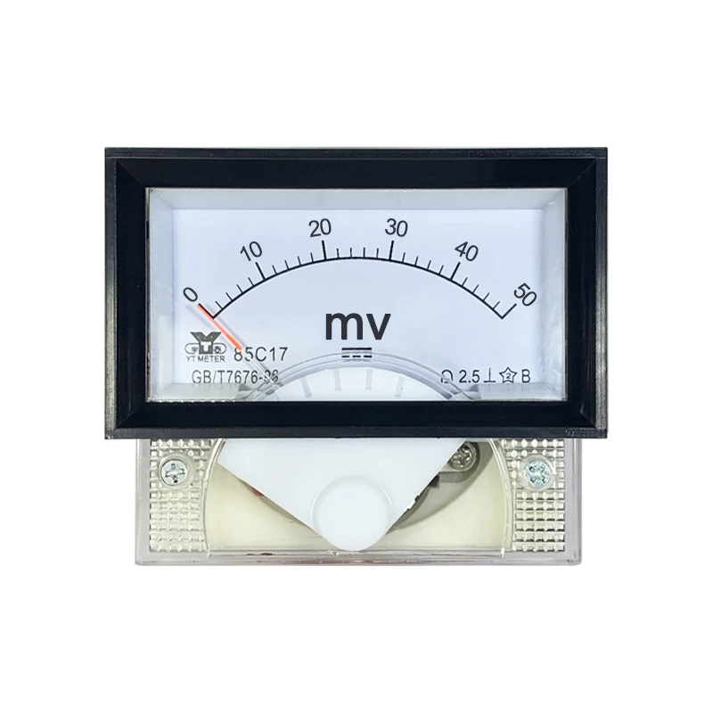 85C17 DC Millivolt Vôn Kế 50mV 75mV 100mV 200mV 300mV 500mV 1000mV Con Trỏ Đo Điện Áp Nhỏ 40*70Mm Màu Đen đồng Hồ