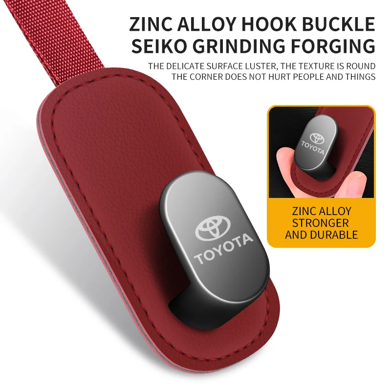 

Leather Car Seat Back Hook For Toyota Chr rav4 Yaris prius avensis Corolla Camry Anti-lost Accessories car sticker