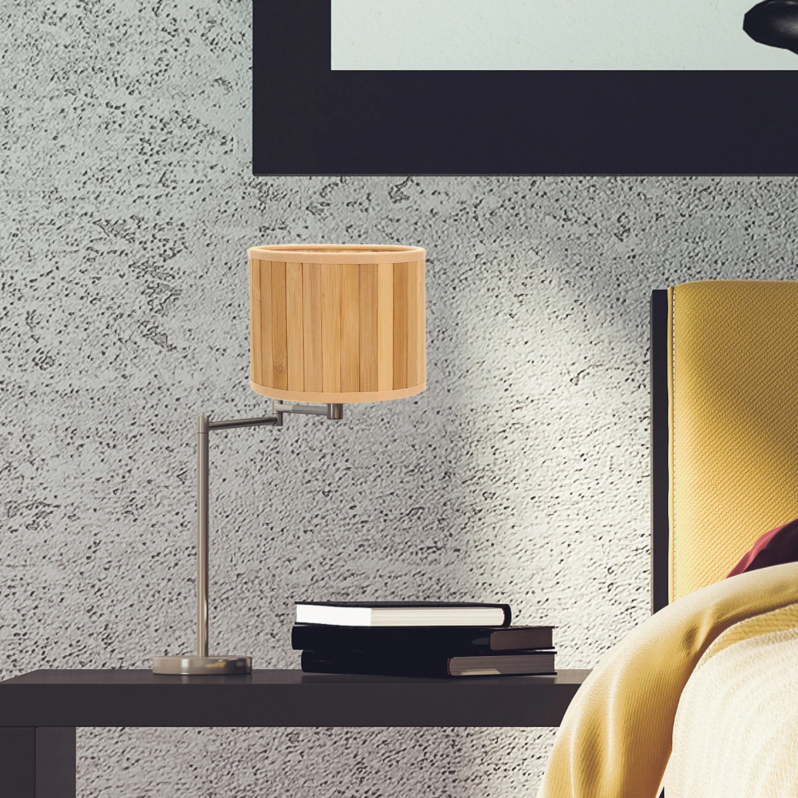 

Бамбуковый абажур, съемное внутреннее кольцо для цоколя E27, крышка абажура для кабинета, спальни, гостиной, бочки, абажуры